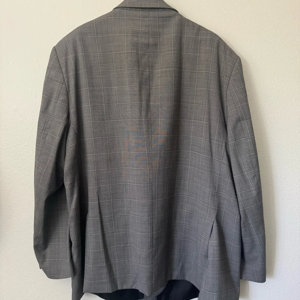 Linea Uomo Men’s Gray Checked Suit – Size 50R $85 - Picture 8 of 13